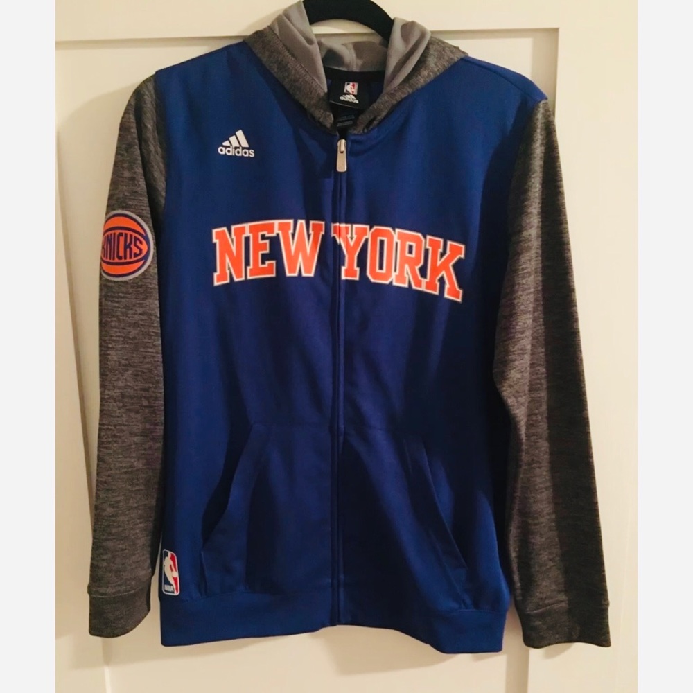 NBA Adidas New York Knicks Zip Up Hooded